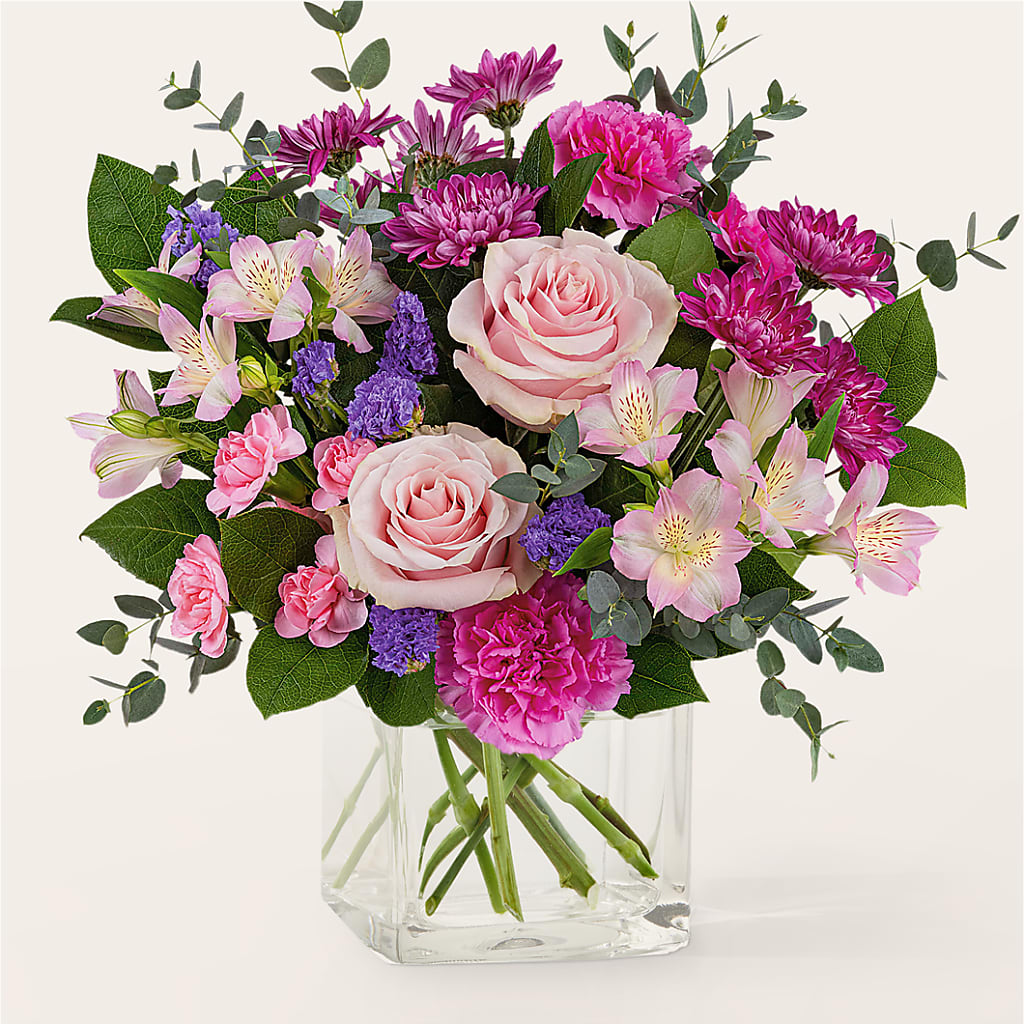 Rosy Radiance Bouquet – Blossoms In Studio Of Flowers, Forest MS
