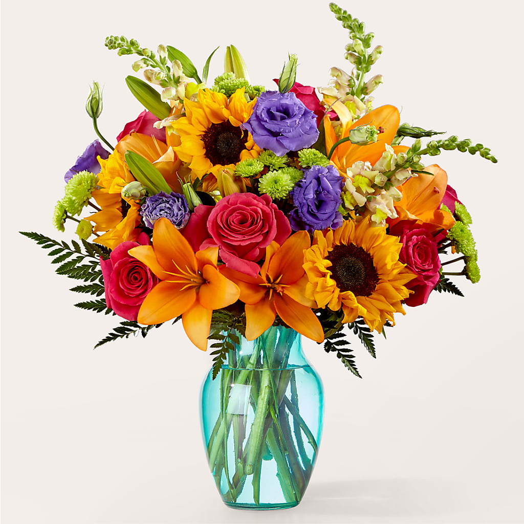 Double Rainbow Bouquet – Blossoms In Studio Of Flowers, Forest MS