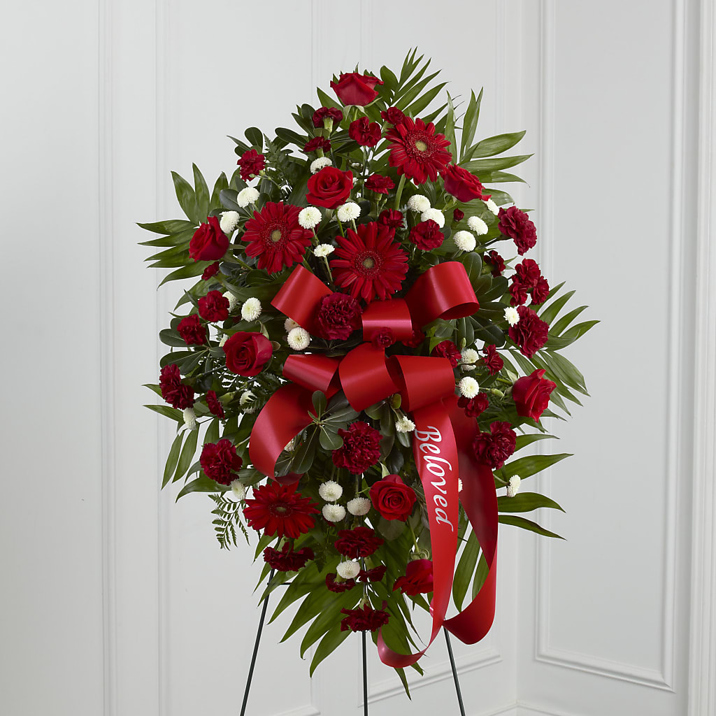 Treasured Memories Standing Spray – Blossoms In Studio Of Flowers, Forest MS