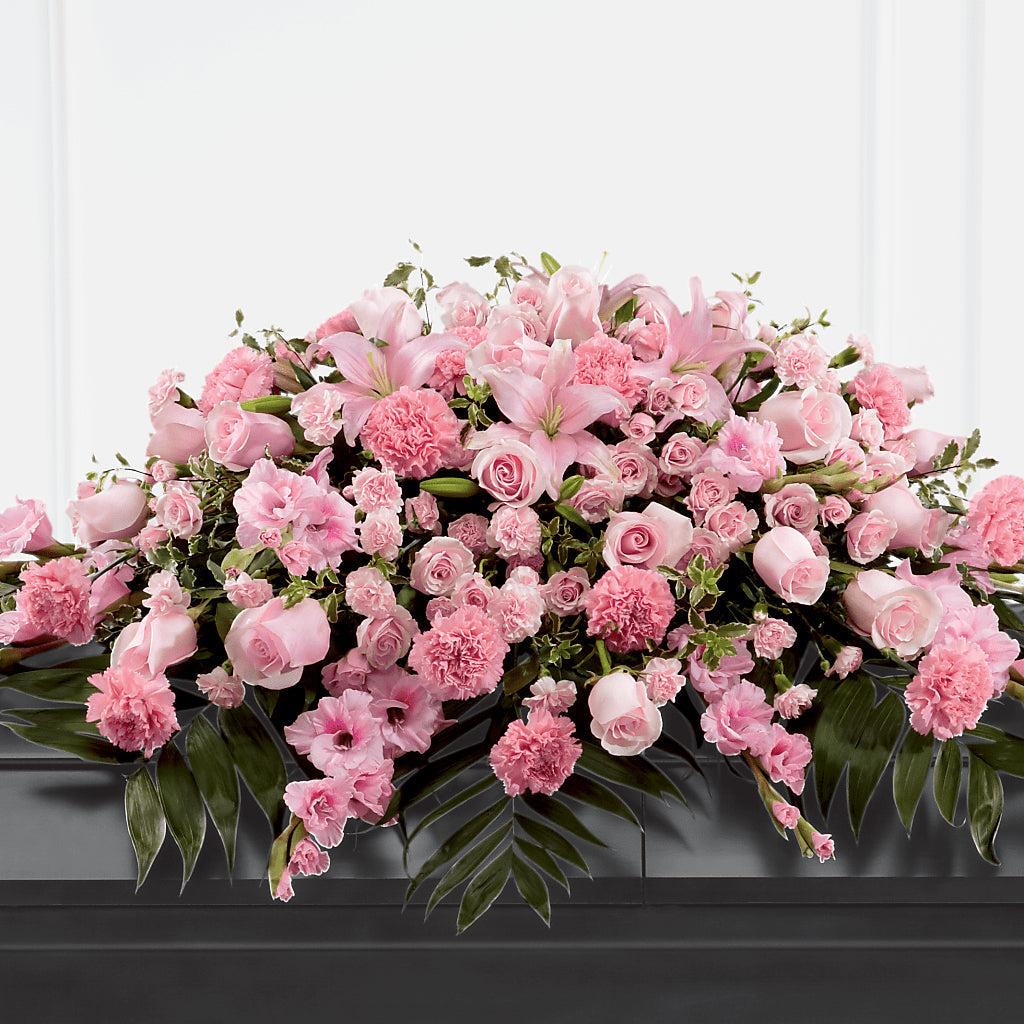 Garden of Comfort Casket Spray (Standard) – Blossoms In Studio Of Flowers, Forest MS