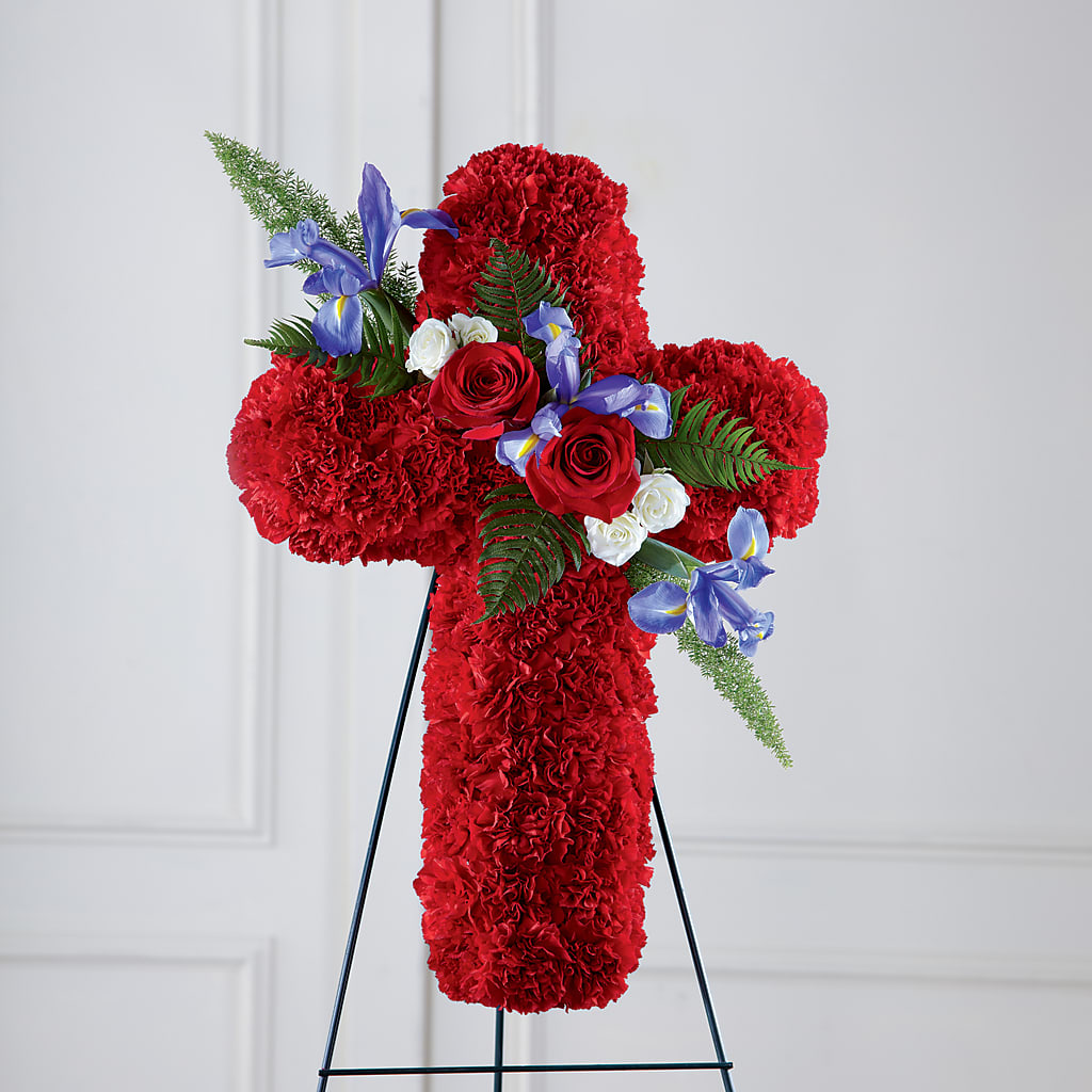 Faithful Hero Floral Cross – Blossoms In Studio Of Flowers, Forest MS