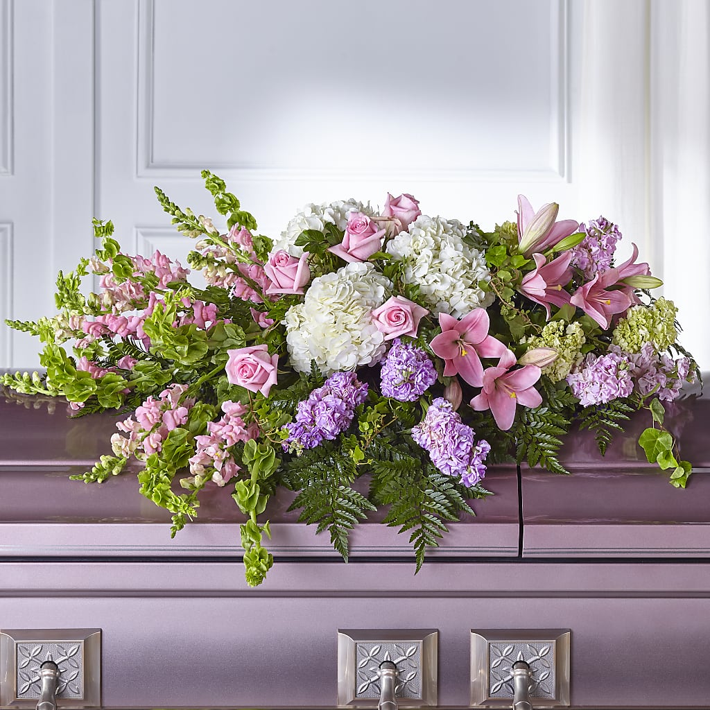 Life's Gratitude Casket Spray – Blossoms In Studio Of Flowers, Forest MS