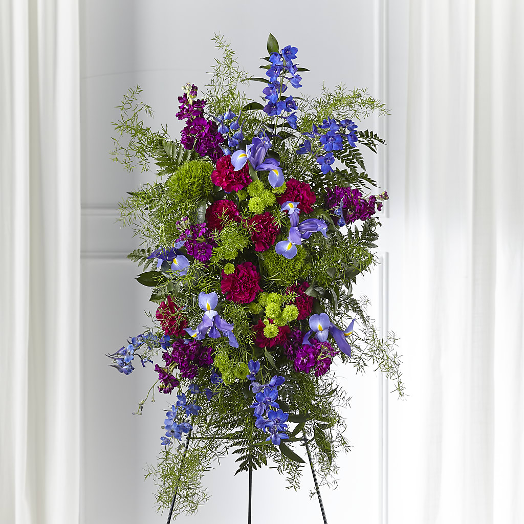 Heavenly Skies Standing Spray – Blossoms In Studio Of Flowers, Forest MS