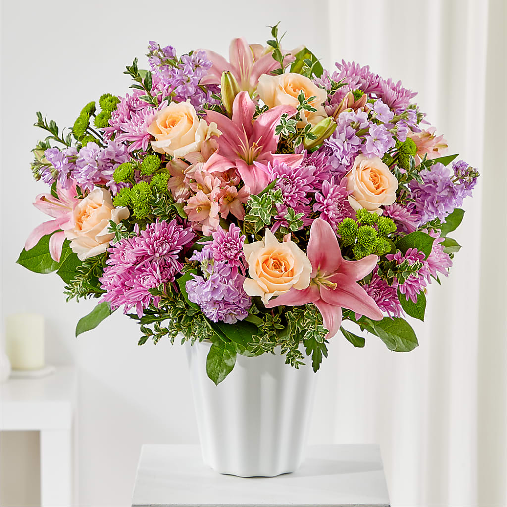 Supportive Embrace Tabletop Basket – Blossoms In Studio Of Flowers, Forest MS