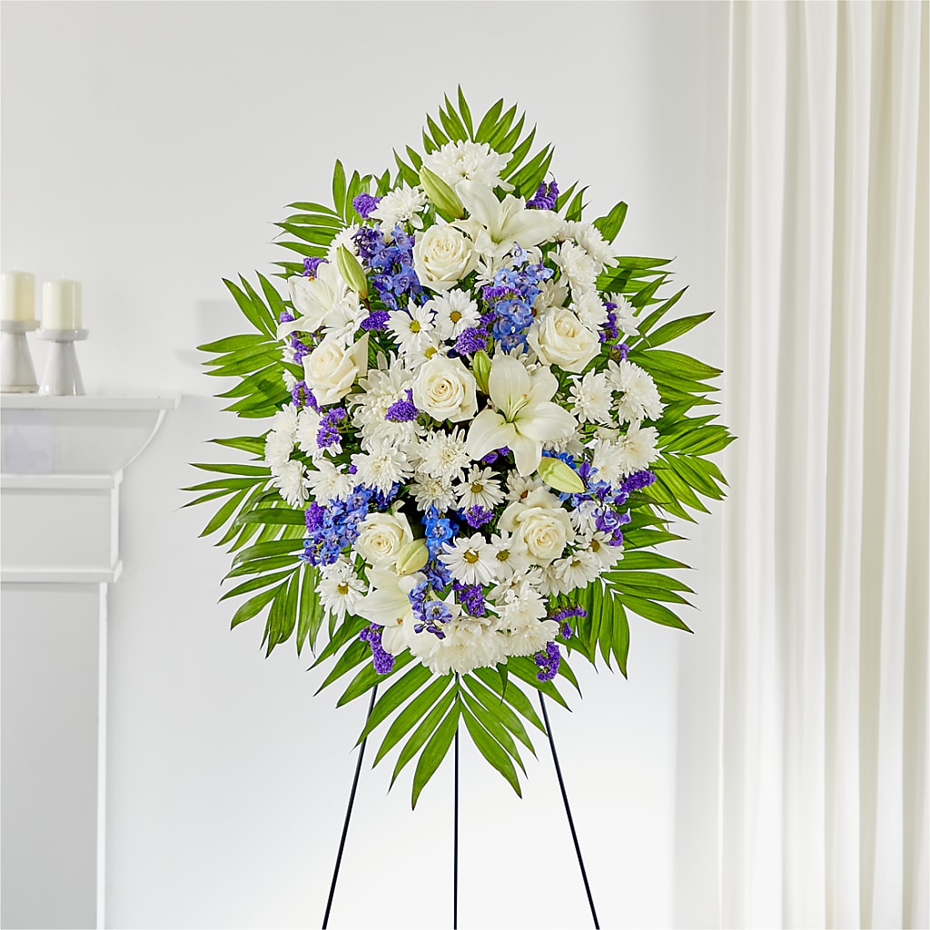 At Rest Standing Spray – Blossoms In Studio Of Flowers, Forest MS