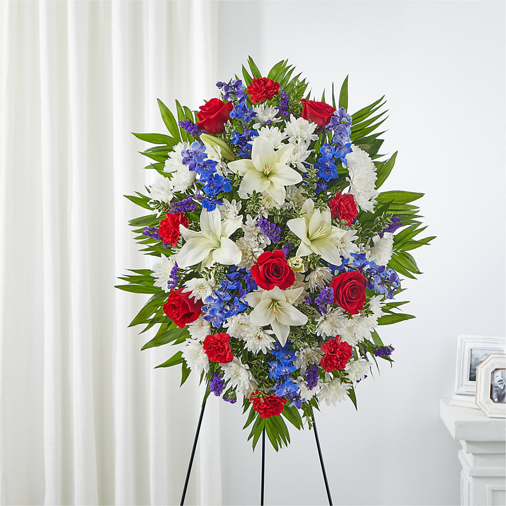 Cherished Service Standing Spray – Blossoms In Studio Of Flowers, Forest MS
