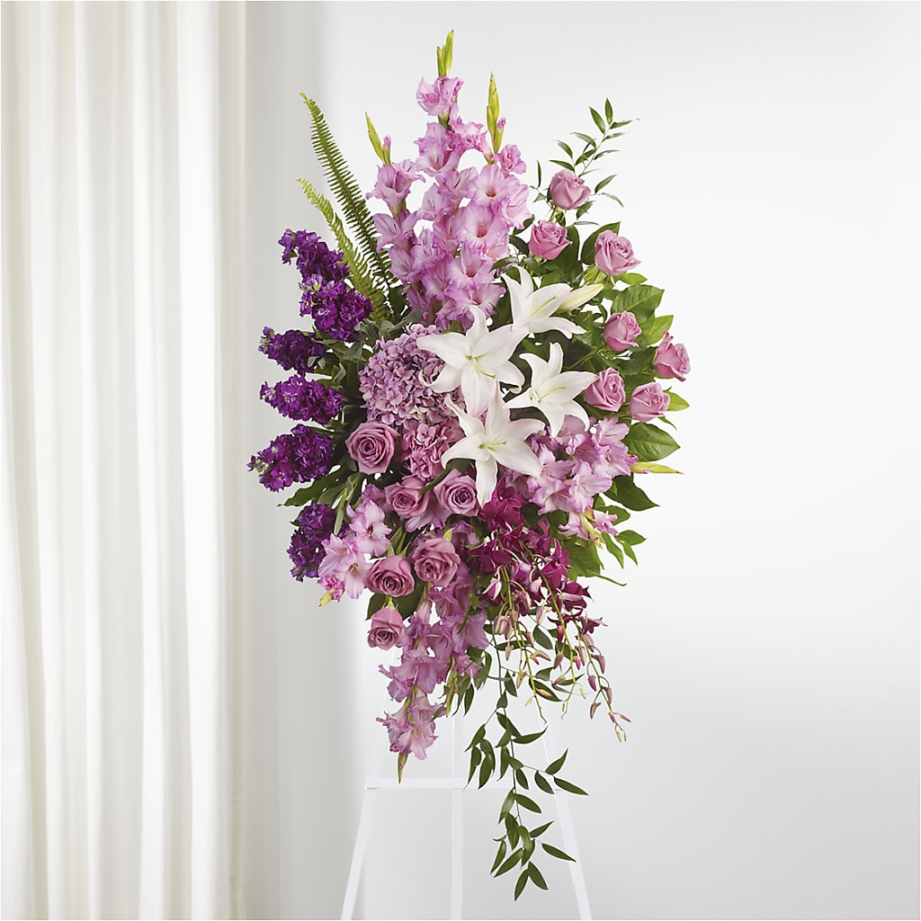 Never Alone Standing Spray – Blossoms In Studio Of Flowers, Forest MS