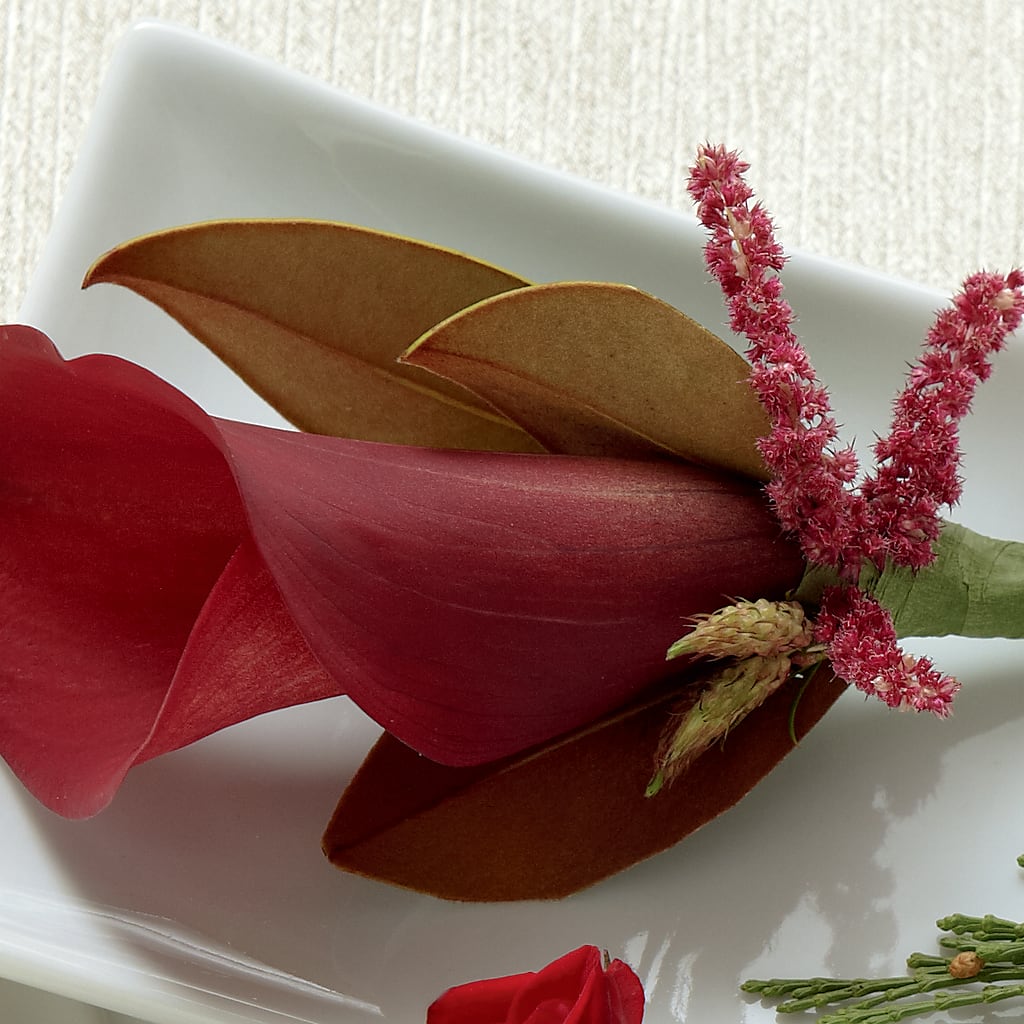 Red Calla Boutonniere – Blossoms In Studio Of Flowers, Forest MS