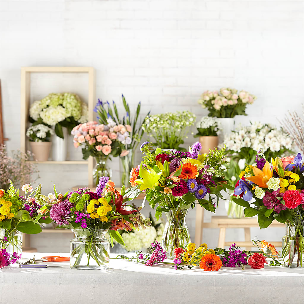 Bold & Bright – A Florist Original –  Blossoms In Studio Of Flowers, Forest MS