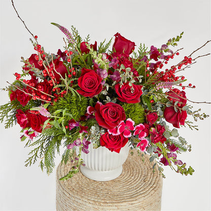 Big Red Bow Bouquet –  Blossoms In Studio Of Flowers, Forest MS