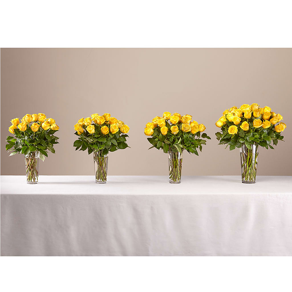 Long Stem Yellow Rose Bouquet –  Blossoms In Studio Of Flowers, Forest MS