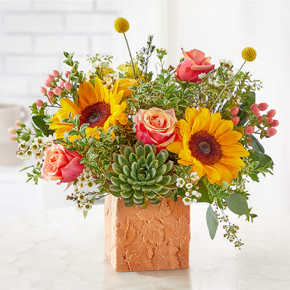Sunflower Season Bouquet –  Blossoms In Studio Of Flowers, Forest MS