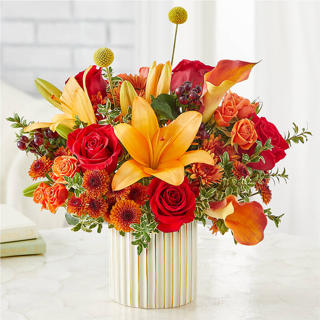 Scarlet Skies Bouquet –  Blossoms In Studio Of Flowers, Forest MS