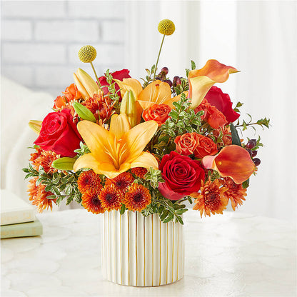 Scarlet Skies Bouquet –  Blossoms In Studio Of Flowers, Forest MS