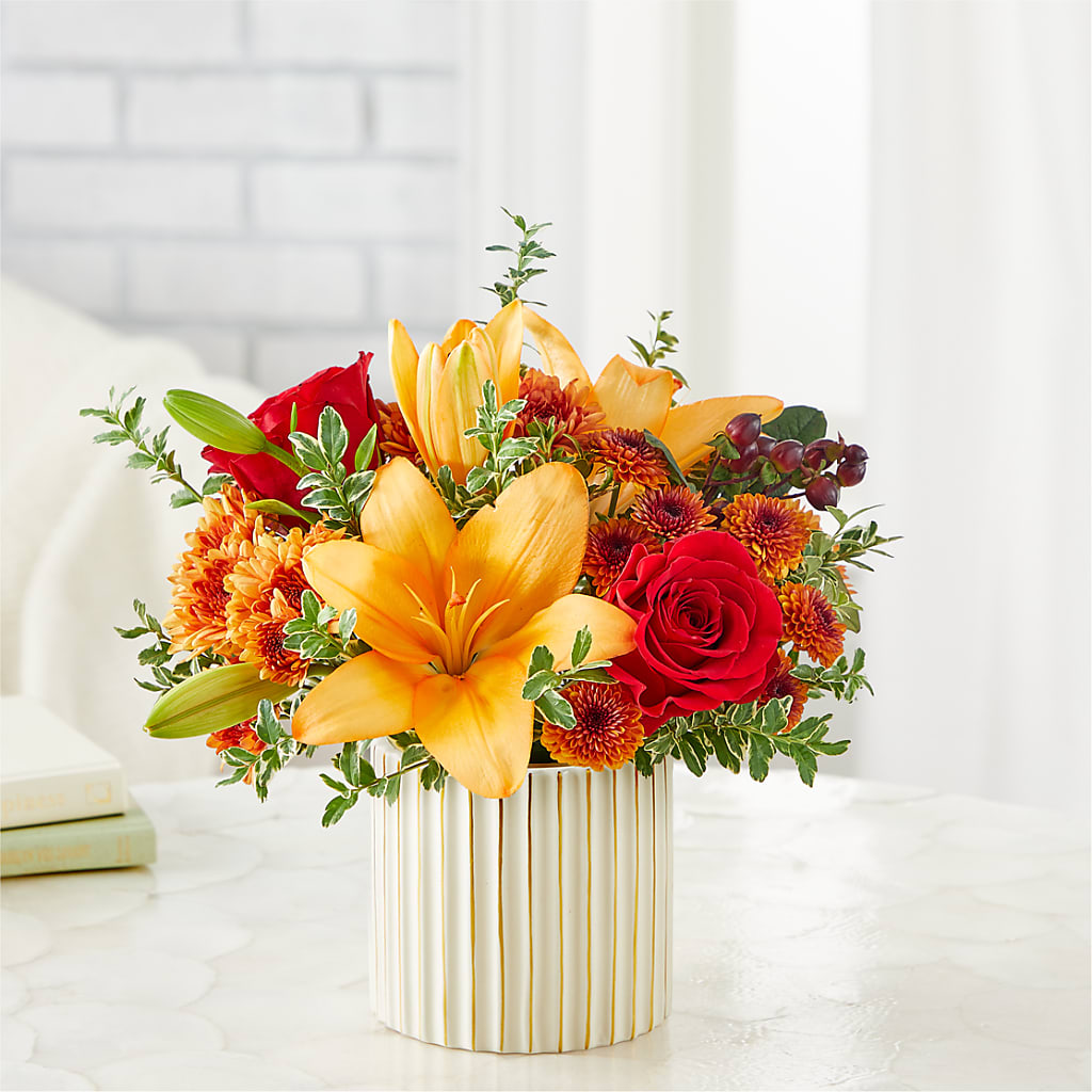 Scarlet Skies Bouquet –  Blossoms In Studio Of Flowers, Forest MS