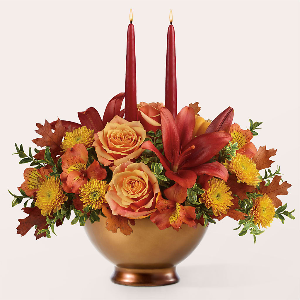 Harvest Table Centerpiece –  Blossoms In Studio Of Flowers, Forest MS