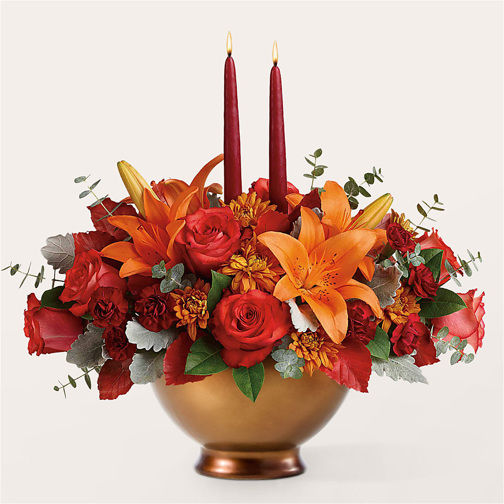 Fruits of Fall Centerpiece –  Blossoms In Studio Of Flowers, Forest MS