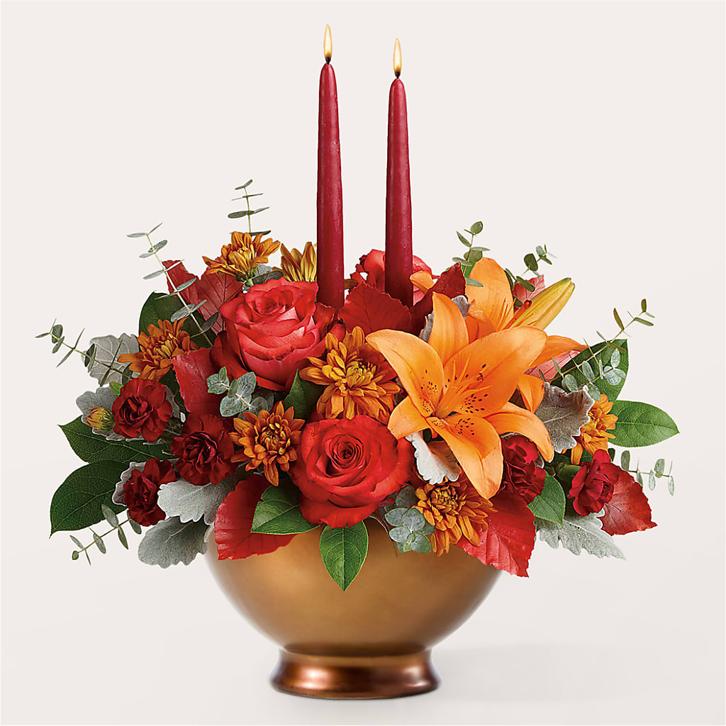 Fruits of Fall Centerpiece –  Blossoms In Studio Of Flowers, Forest MS