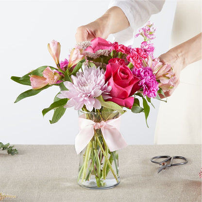 Pink Ribbon - A Florist Original –  Blossoms In Studio Of Flowers, Forest MS