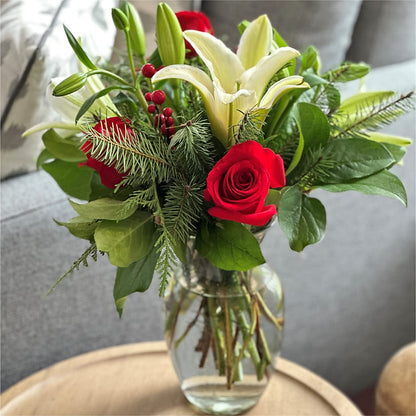 Sparkling Snowflakes Bouquet –  Blossoms In Studio Of Flowers, Forest MS