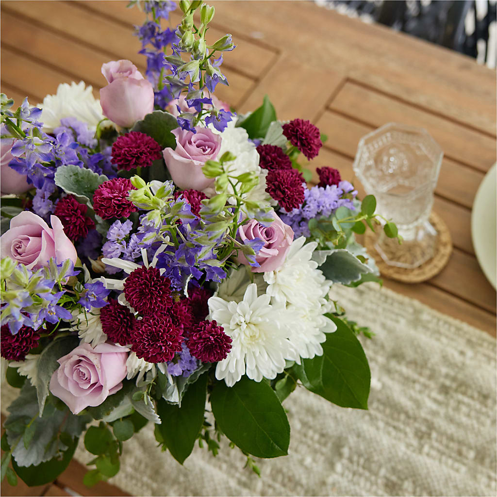 Violet Frost Bouquet –  Blossoms In Studio Of Flowers, Forest MS