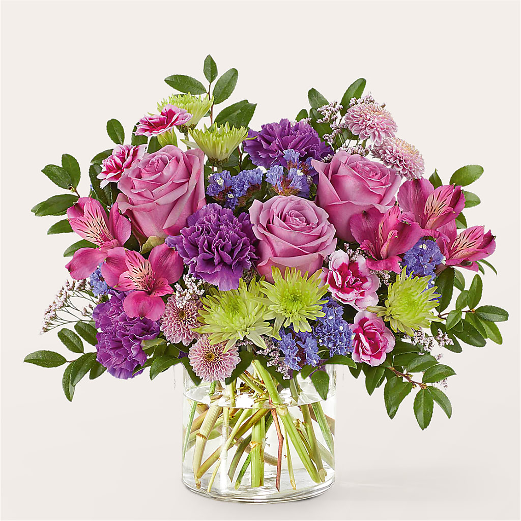 Glass Half Full Bouquet –  Blossoms In Studio Of Flowers, Forest MS