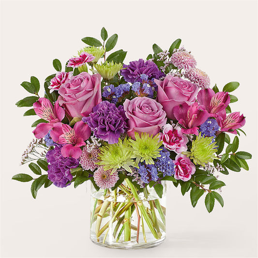 Glass Half Full Bouquet –  Blossoms In Studio Of Flowers, Forest MS