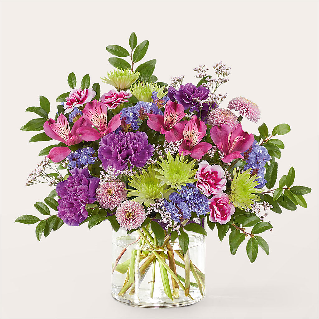 Glass Half Full Bouquet –  Blossoms In Studio Of Flowers, Forest MS