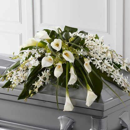 Angel Wings Casket Spray –  Blossoms In Studio Of Flowers, Forest MS