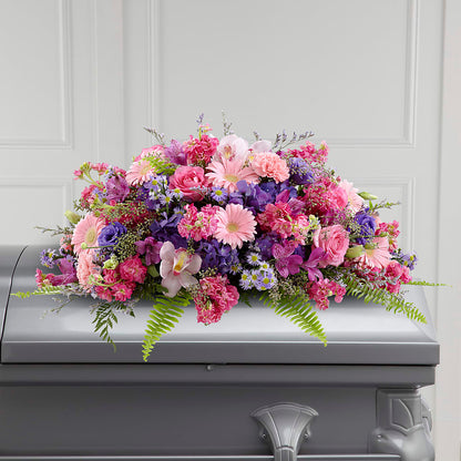 Glorious Garden Casket Spray –  Blossoms In Studio Of Flowers, Forest MS
