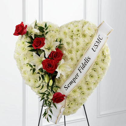 Heartfelt Hero Standing Heart –  Blossoms In Studio Of Flowers, Forest MS
