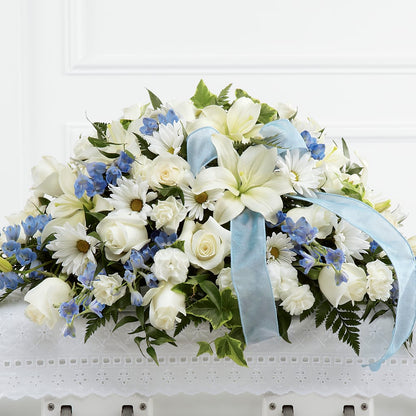Tender Treasure Casket Spray –  Blossoms In Studio Of Flowers, Forest MS