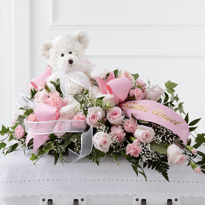 Touch of Sympathy Casket Spray –  Blossoms In Studio Of Flowers, Forest MS