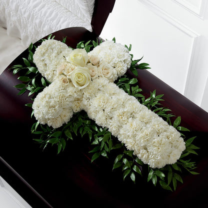 Peaceful Memories Casket Spray (Standard) –  Blossoms In Studio Of Flowers, Forest MS