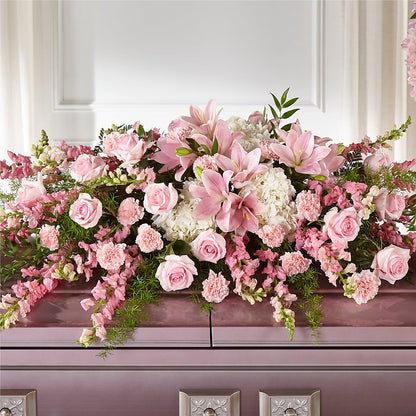 Life & Remembrance Casket Spray –  Blossoms In Studio Of Flowers, Forest MS