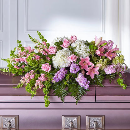 Life's Gratitude Casket Spray –  Blossoms In Studio Of Flowers, Forest MS