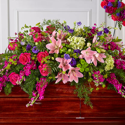 Radiant Tribute Casket Spray –  Blossoms In Studio Of Flowers, Forest MS