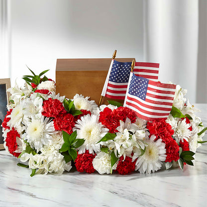 Spirit of Patriotism Cremation Adornment –  Blossoms In Studio Of Flowers, Forest MS