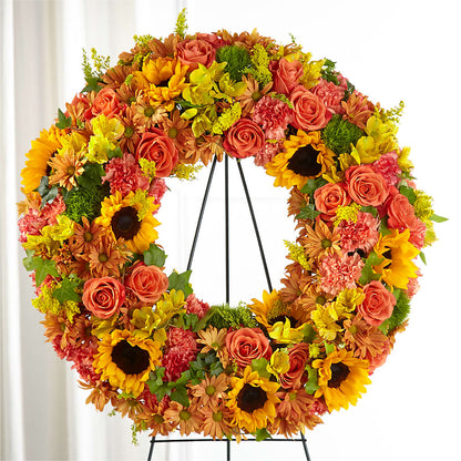 Autumnal Memories Wreath (Standard) –  Blossoms In Studio Of Flowers, Forest MS