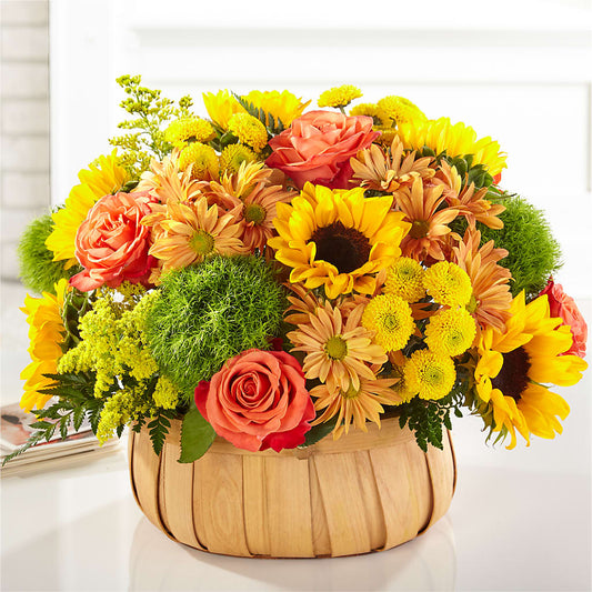 Harvest Sunflower Basket –  Blossoms In Studio Of Flowers, Forest MS