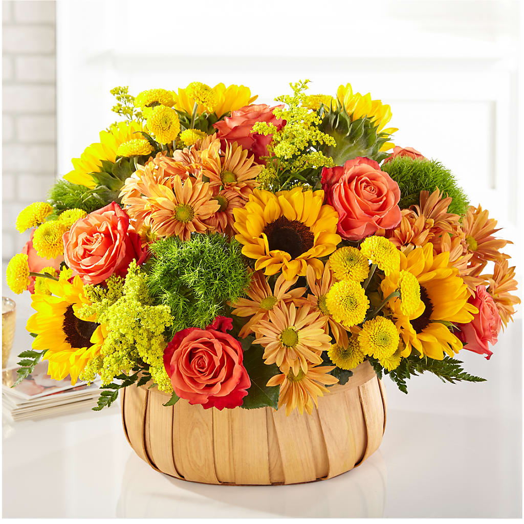 Harvest Sunflower Basket –  Blossoms In Studio Of Flowers, Forest MS