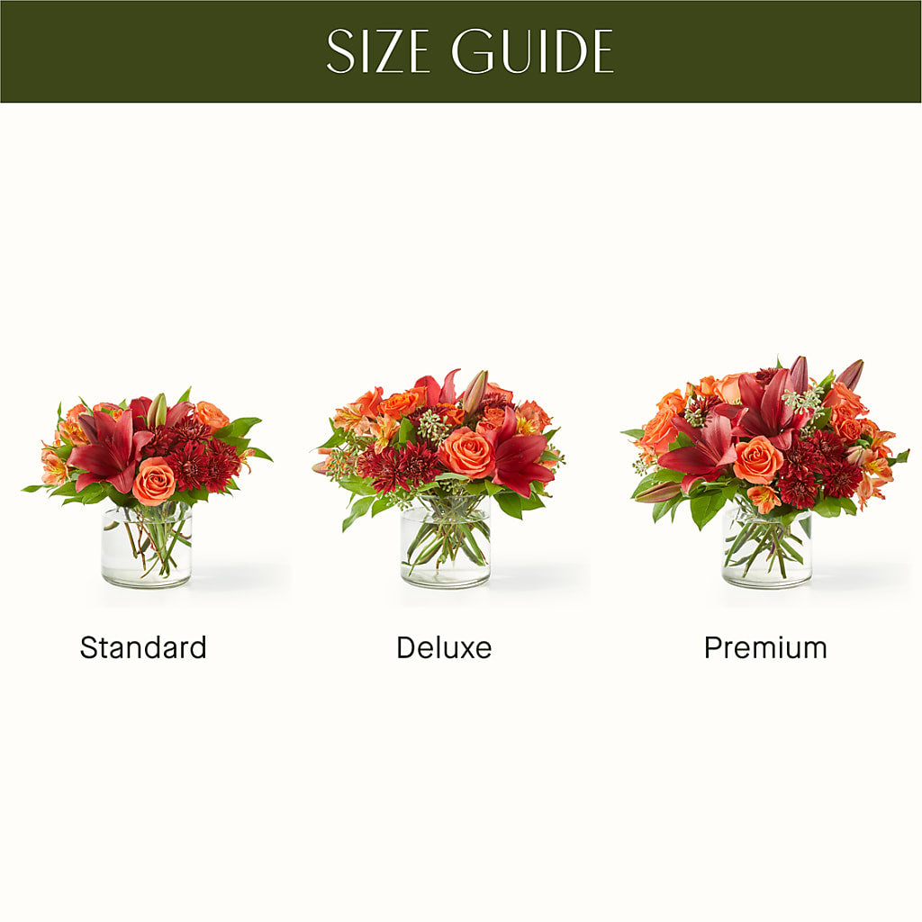 Crimson Leaves Bouquet –  Blossoms In Studio Of Flowers, Forest MS