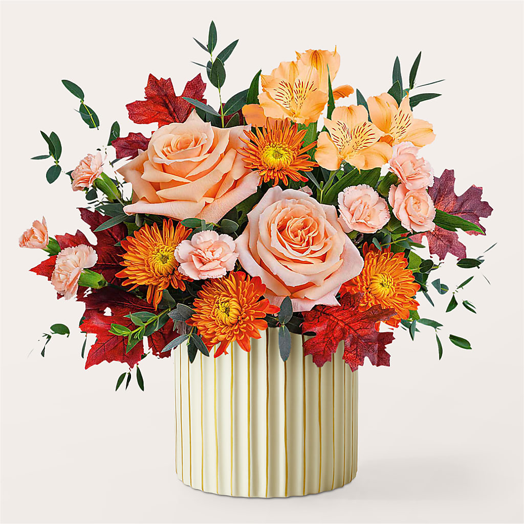 Spiced Latte Bouquet with Ivory Vase –  Blossoms In Studio Of Flowers, Forest MS