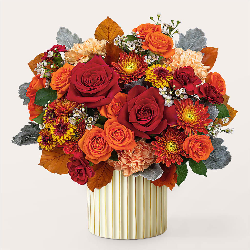 Merlot Bouquet with Ivory Vase –  Blossoms In Studio Of Flowers, Forest MS