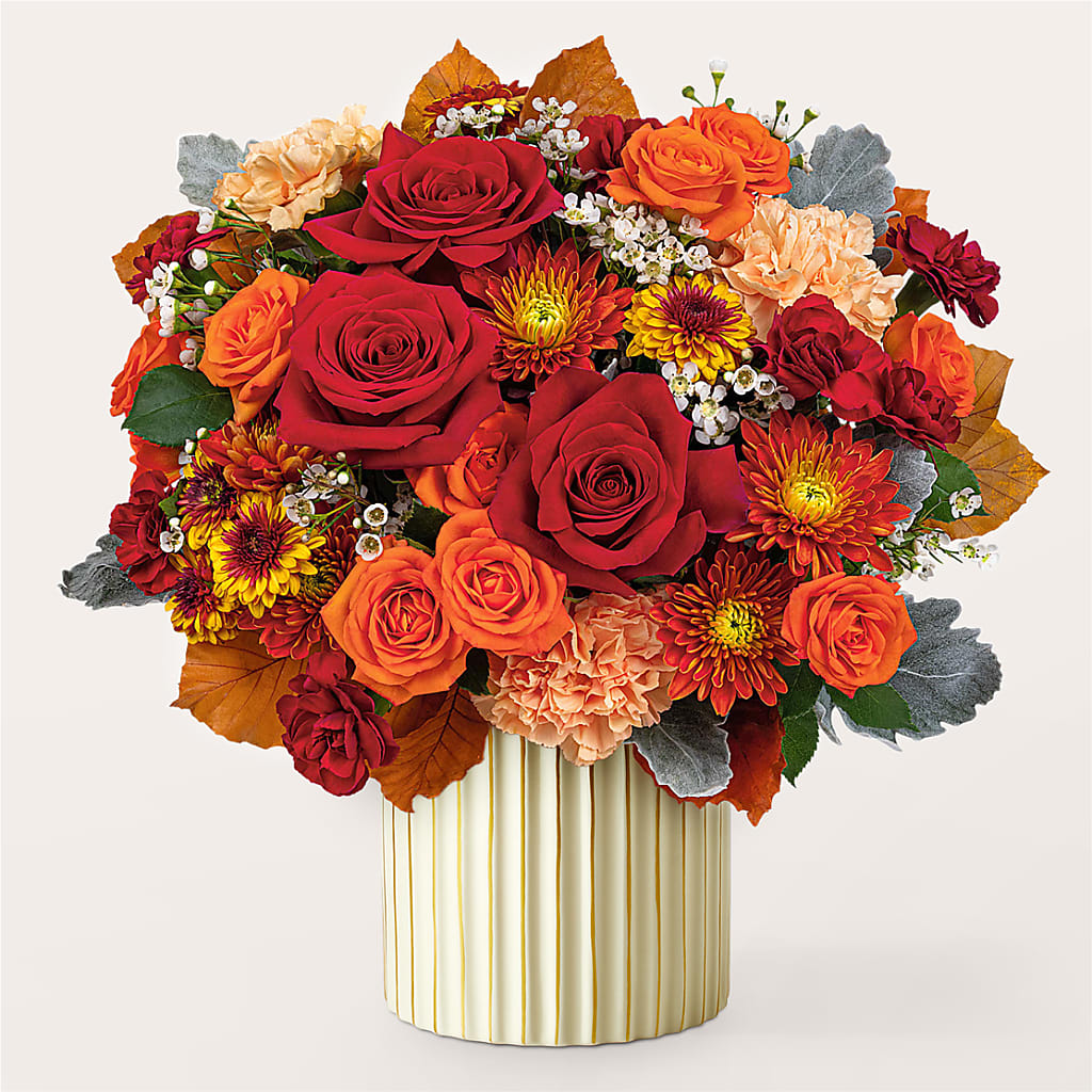 Merlot Bouquet with Ivory Vase –  Blossoms In Studio Of Flowers, Forest MS