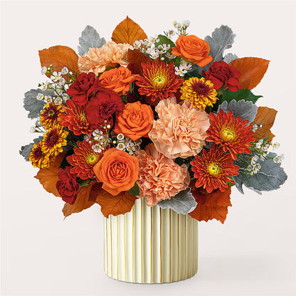 Merlot Bouquet with Ivory Vase –  Blossoms In Studio Of Flowers, Forest MS