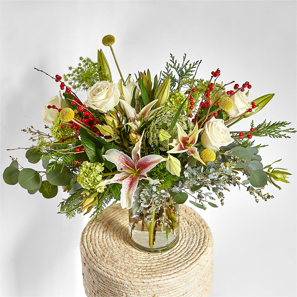 Berry & Bright Bouquet –  Blossoms In Studio Of Flowers, Forest MS