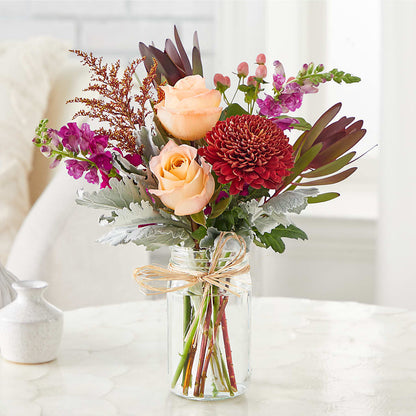 Moody Hues Bouquet –  Blossoms In Studio Of Flowers, Forest MS