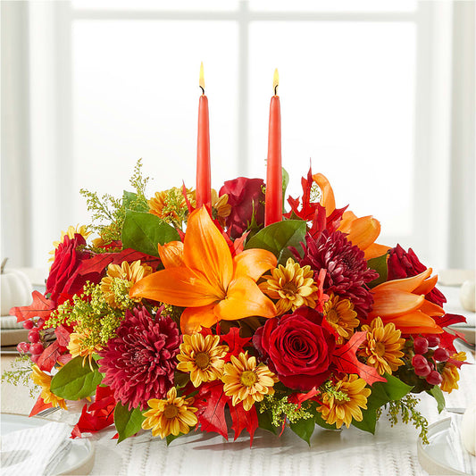 Autumn's Embrace Centerpiece –  Blossoms In Studio Of Flowers, Forest MS