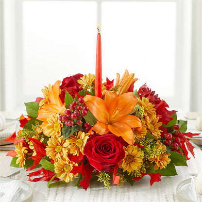 Autumn's Embrace Centerpiece –  Blossoms In Studio Of Flowers, Forest MS